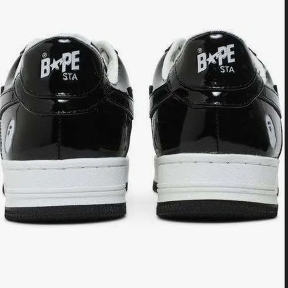 Bape The Bathing‎ Ape STA Bapesta Sneakers 5.5 Black/White Unisex New With Tags - Picture 4 of 15